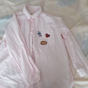 Zara embroidered button down